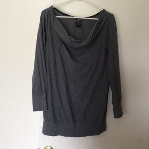 Grey cowl neck sweater